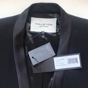 Halston Heritage SLIT CUFF WOOL BLAZER